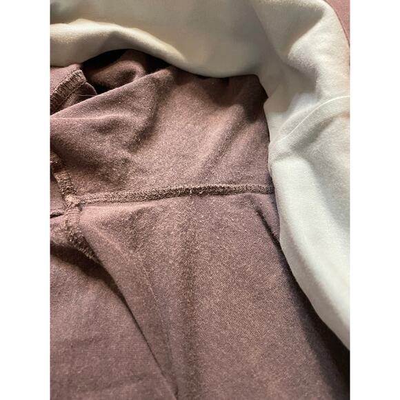 So Sporty Y2K Gray W/ Light Blue Hem Waistband Flare Leg Yoga Pants Leggings Lg - Picture 7 of 15